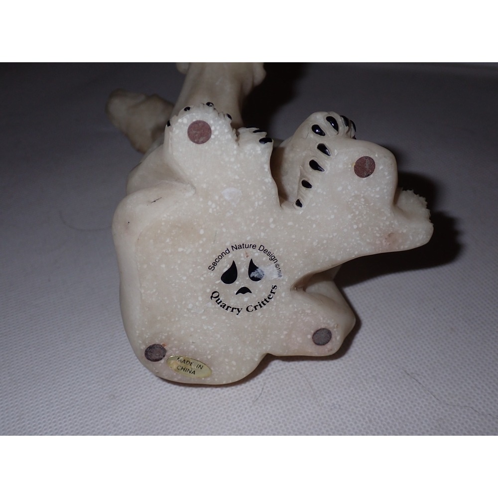 Quarry Critters Second Nature Design Polar Bear Figurine Off White Stone Resin - Picture 7 of 7